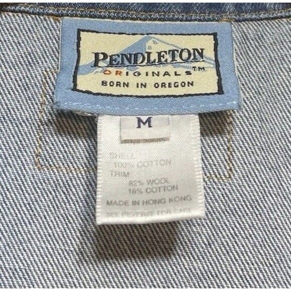 Pendleton Originals Denim & Wool Vest Size Women’s Medium M9 - Picture 2 of 8